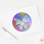 Levenflank / Blume des Lebens - vlinder Ronde Sticker (Envelop)