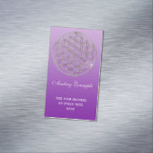 Levenflank / Blume des lebens - zilver Visitekaartje Magneet (Voorbeeld)