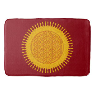 Levenflank / Blume des lebens - ZONNY geel Badmat