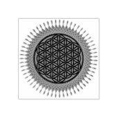 Levenflank / Blume des lebens - ZONNY oranje Rubberstempel (Afrduk)