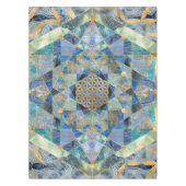 Levenflens in de Heilige Geometrie Marmer Ornament Tafelkleed (Voorkant)