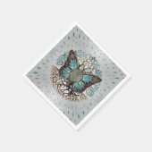 Levenflens - levensboom - vlinder servet (Hoek)