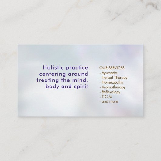 Levenflens - Lotus Flower Ornament Visitekaartje (Achterkant)