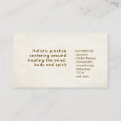 Levenflens - Lotus Flower Ornament Visitekaartje (Achterkant)