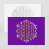 Levenflens - Lotus gold Silver Briefkaart (Voorkant / Achterkant)