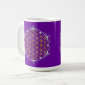 Levenflens - Lotus gold Silver Koffiemok (Voorkant links)