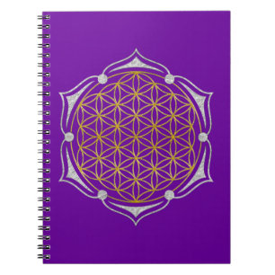Levenflens - Lotus gold Silver Notitieboek