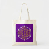 Levenflens - Lotus gold Silver Tote Bag (Voorkant)