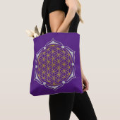 Levenflens - lotus gold Silver Tote Bag (Dichtbij)