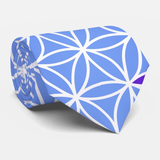 Levenflens - naadloos stempel - blauw stropdas (Opgerold)