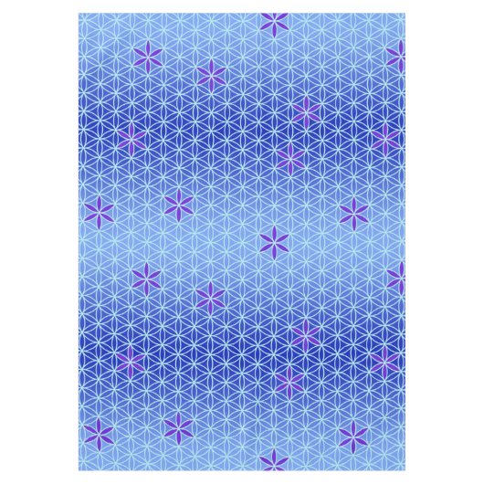 Levenflens - naadloos stempel - blauw tafelkleed (Voorkant)