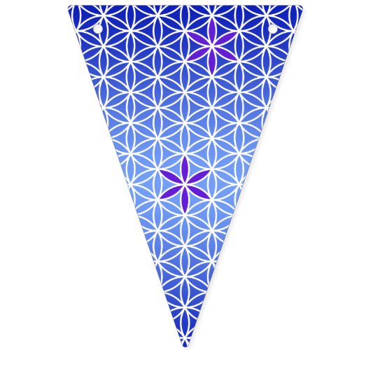Levenflens - naadloos stempel - blauw vlaggetjes (Eerste vlag)