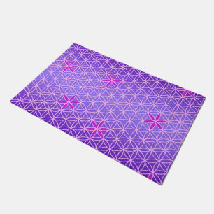 Levenflens - stempel naadloos patroon - violet deurmat