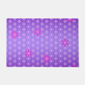 Levenflens - stempel naadloos patroon - violet deurmat (Voorkant)