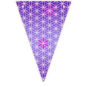 Levenflens - stempel naadloos patroon - violet vlaggetjes