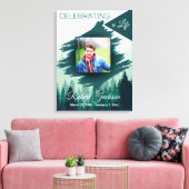 Levengedenkwaardig groene pijnbomenbos foto canvas afdruk (Insitu (Woonkamer))