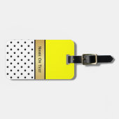 Levengele goudlint, witte zwarte haarden bagagelabel (Voorkant horizontaal)