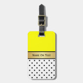 Levengele goudlint, witte zwarte haarden bagagelabel (Voorkant verticaal)