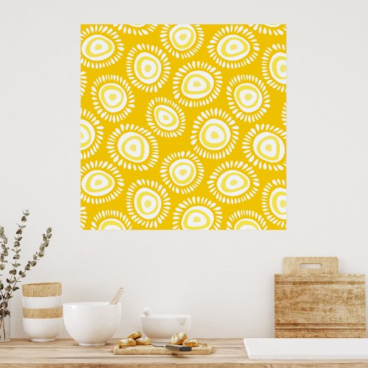 Levengele Poster van schimmelbloemen (Keuken)