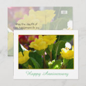 Levengele tuinbloemen blij met je verjaardag briefkaart (Voorkant / Achterkant)