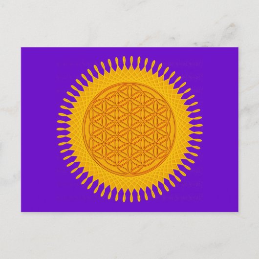Levengele zonnige bloem briefkaart (Voorkant)