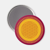 Levengele zonnige bloem magneet (Voorkant / Achterkant)