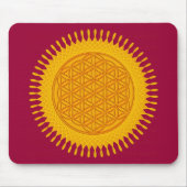 Levengele zonnige bloem muismat (Voorkant)