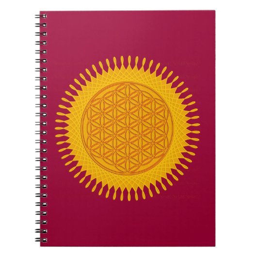 Levengele zonnige bloem notitieboek (Voorkant)