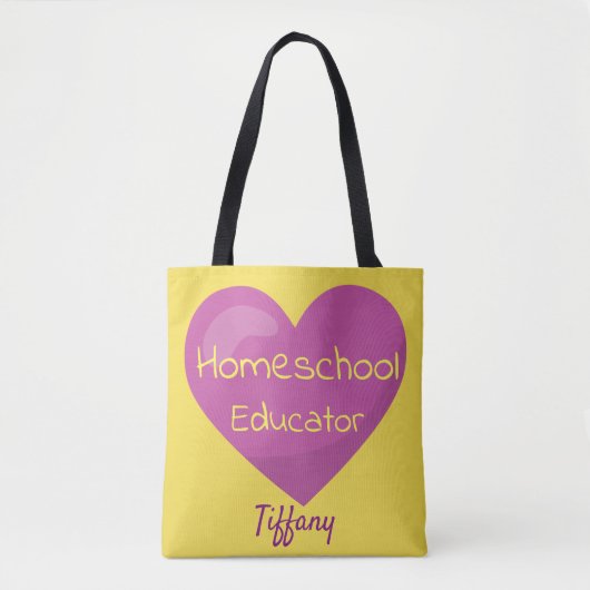 Levenharige homeschool-docent tote bag (Voorkant)