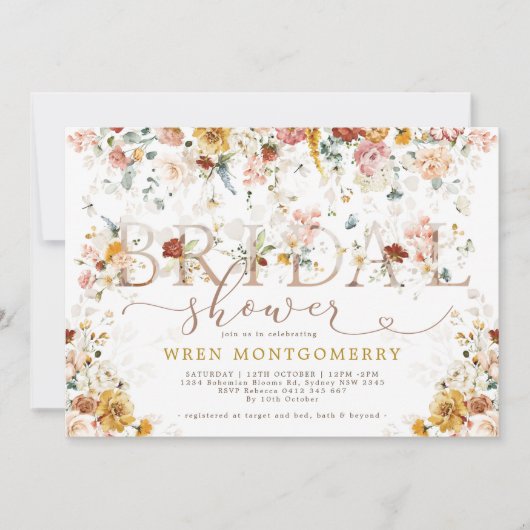 Levenlente wilde bloem Vrijgezellenfeest van tuin Kaart (Voorkant)