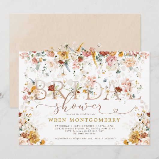 Levenlente wilde bloem Vrijgezellenfeest van tuin Kaart (Voorkant / Achterkant)