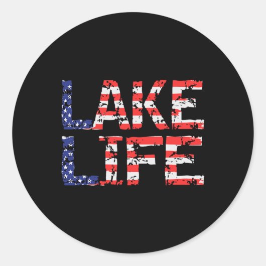 Levenmeer 4 juli patriottisch Ronde Sticker (Voorkant)
