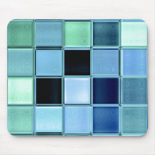 Levenmeer AquaMarine Glass Tile Mosaic Mousepad Muismat (Voorkant)