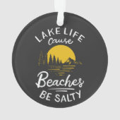 Levenmeer omdat stranden zout kerstfeest zijn ornament (achterkant)