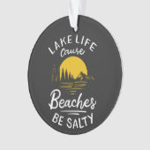 Levenmeer omdat stranden zout kerstfeest zijn ornament (voorkant)