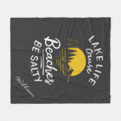 Levenmeer omdat stranden zout zijn fleece deken (Voorkant (Horizontaal))