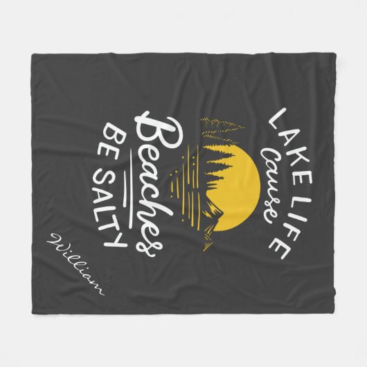 Levenmeer omdat stranden zout zijn fleece deken (Voorkant (Horizontaal))