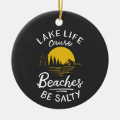 Levenmeer omdat stranden zout zijn keramisch ornament (Voorkant)