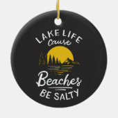 Levenmeer omdat stranden zout zijn keramisch ornament (Achterkant)