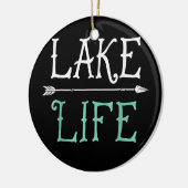 Levenmeer Vissende boaring Sailing Funny Outdoor Keramisch Ornament (Links)