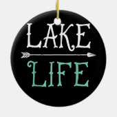 Levenmeer Vissende boaring Sailing Funny Outdoor Keramisch Ornament (Achterkant)