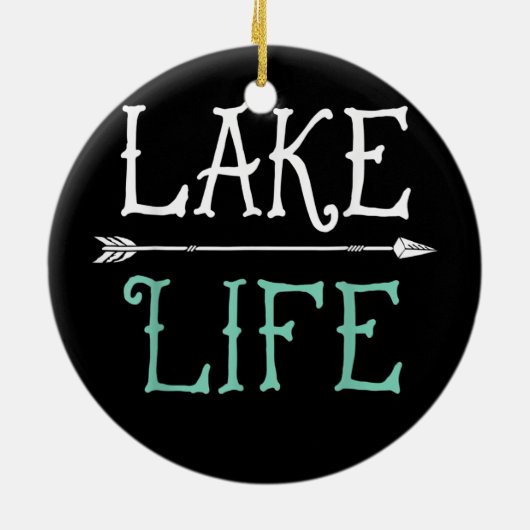 Levenmeer Vissende boaring Sailing Funny Outdoor Keramisch Ornament (Achterkant)