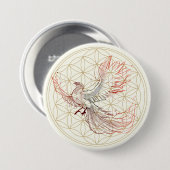 Levenopende Phoenix Grote Button (Voorkant /achterkant)