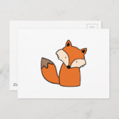 Levenrode vos briefkaart (Voorkant / Achterkant)