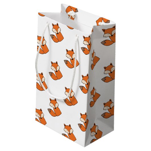 Levenrode vos klein cadeauzakje (Achterkant Gekanteld)