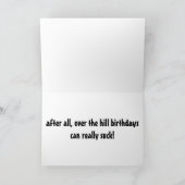 LEVENS DIE JE PASSEN OF JE EROVER LOPEN? BIRTHDAY KAART (Binnen)