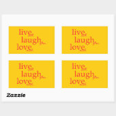 LEVENS GOED LAUGH HOE VAAK VEEL MOTTOS-QUOTES COMM RECHTHOEKIGE STICKER (Vel)