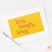 LEVENS GOED LAUGH HOE VAAK VEEL MOTTOS-QUOTES COMM RECHTHOEKIGE STICKER (Envelop)