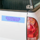 LEVENS IN DE CADEAU PRO-LIFERS BUMPERSTICKER (Op Truck)