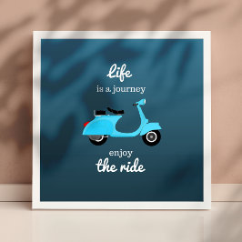 Levens Inspirerende Citaat Blauwe Ombre Poster
